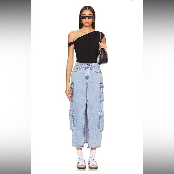 Blank NYC Dresses & Skirts - BlankNYC Denim Maxi Cargo Skirt